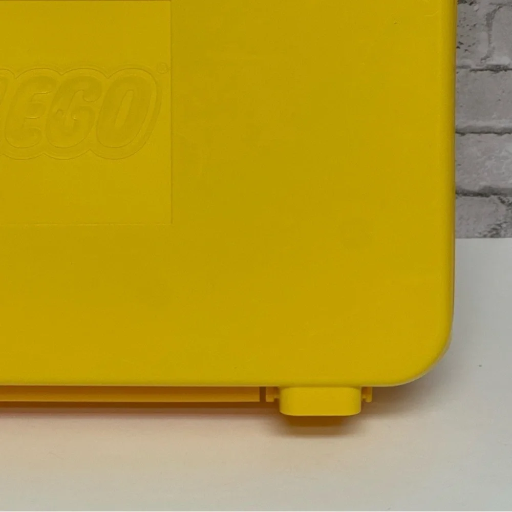 LEGO Storage Case Yellow Hard Plastic Latching Empty Storage Box Divider